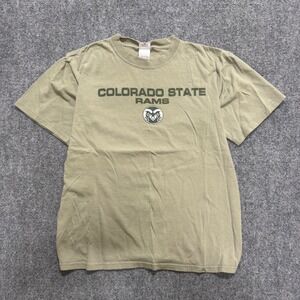 VTG Colorado State Rams College T-shirt Men's M Beige Anvil Sportswear